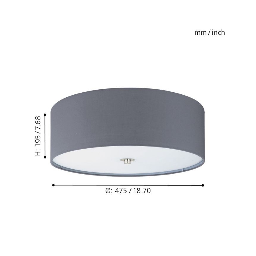 Eglo - Luz de teto 3xE27/60W/230V