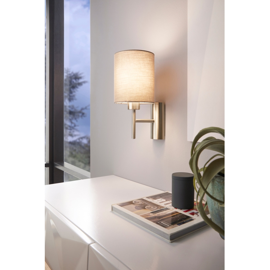 Eglo - Iluminação de parede 1xE27/60W/230V taupe