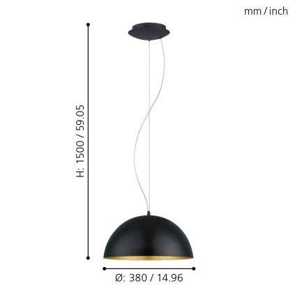 Eglo - Candelabro 1 1xE27/60W/230V