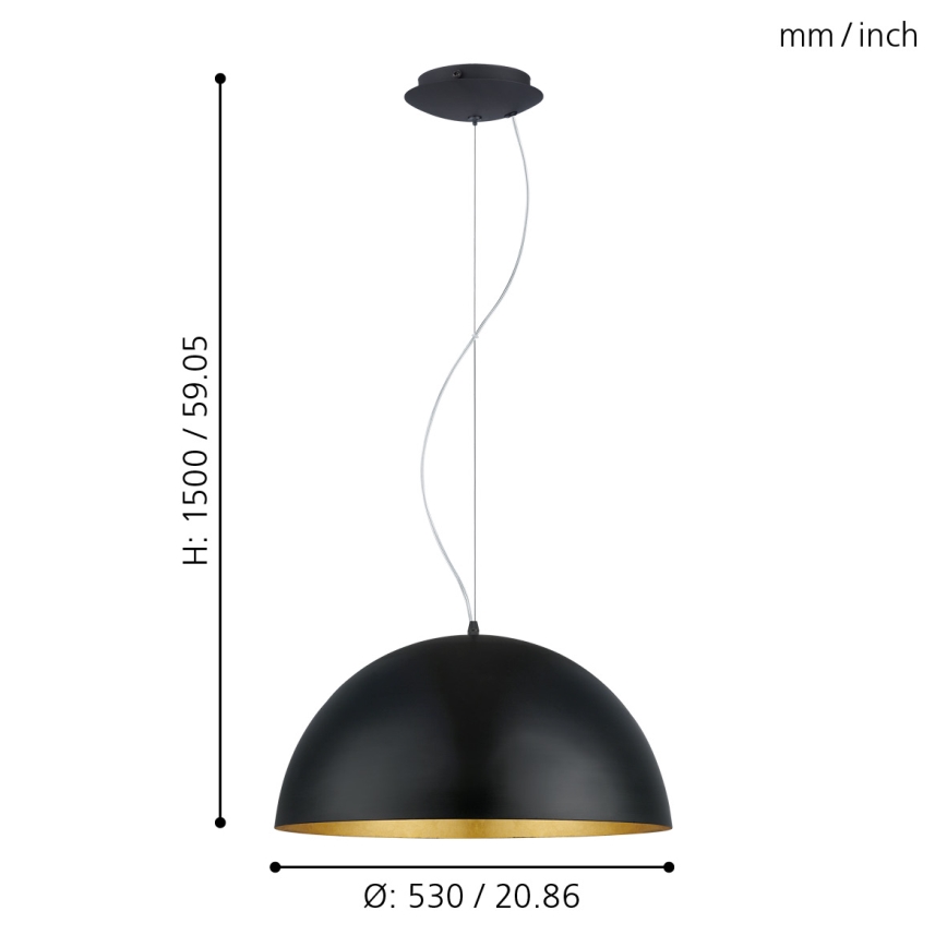 Eglo - Candelabro 1 1xE27/60W/230V