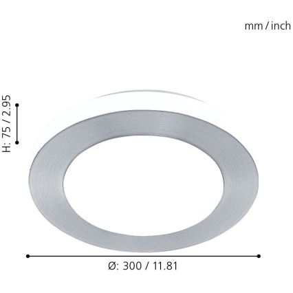 Eglo - Luz LED para casa de banho LED CAPRI 1xLED/11W/230V IP44
