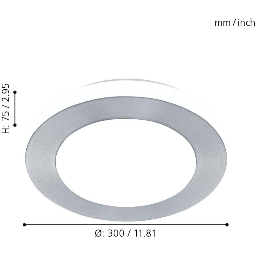 Eglo - Luz LED para casa de banho LED CAPRI 1xLED/11W/230V IP44