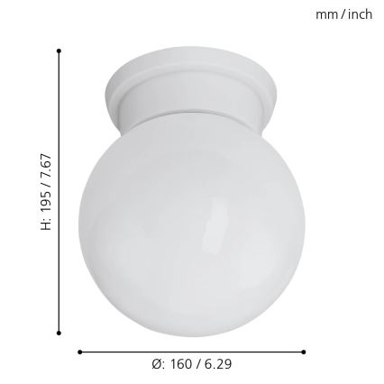 Eglo - Luz de teto 1xE27/28W/230V