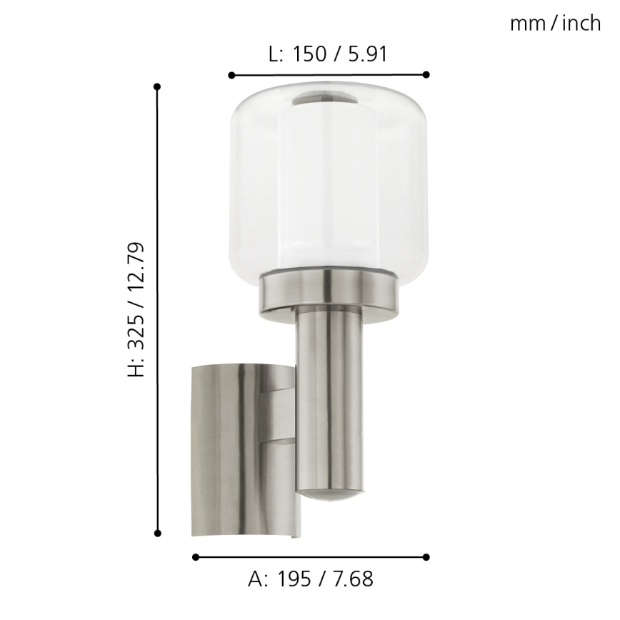 Eglo - Luz de parede de exterior 1xE27/40W IP44