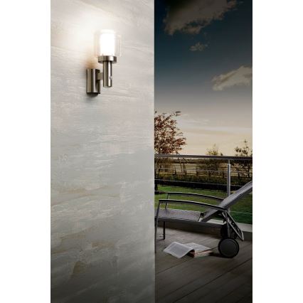 Eglo - Aplique de parede externo com sensor 1xE27/40W IP44