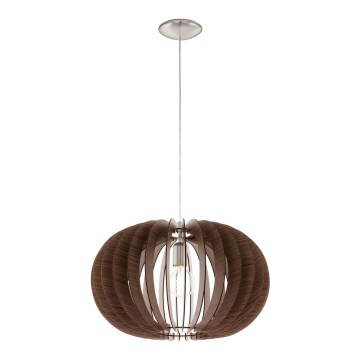 Eglo 95025 - Candeeiro suspenso STELLATO 3xE27/40W/230V castanho