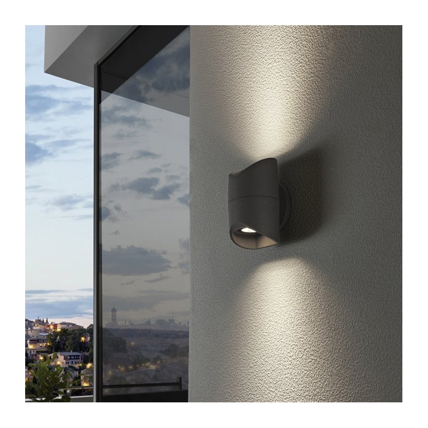 Eglo 95076 - Luz de parede de exterior ABRANTES 2xLED/6W/230V IP44