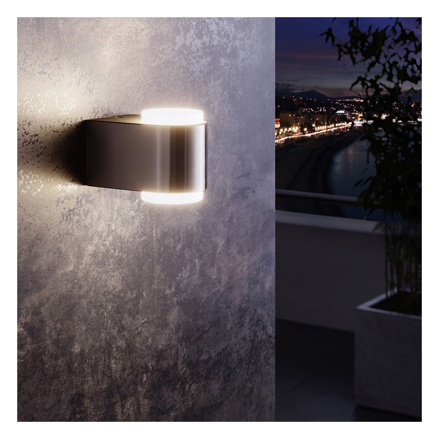 Eglo 95079 - Luz de parede para exterior BRIONES 2xLED/3W/230V IP44