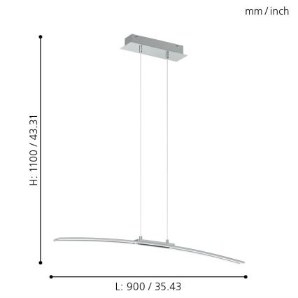 Eglo - Candelabro LED LED/30W/230V