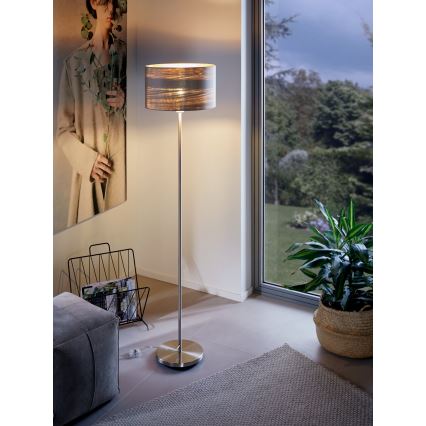 Eglo - Candeeiro de chão 1xE27/60W/230V taupe