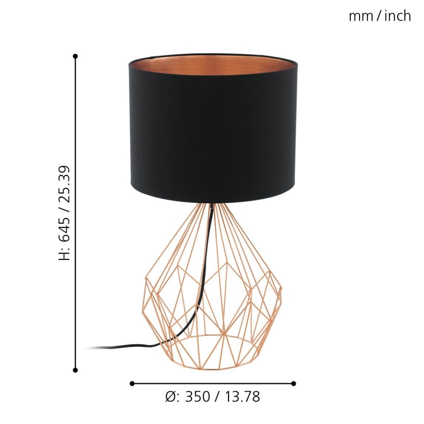 Eglo - Lâmpada de mesa 1xE27/60W/230V