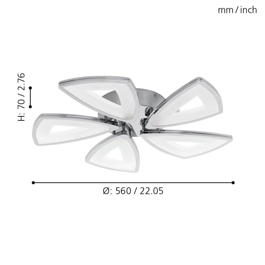 Eglo - Luz de teto LED 5xLED/6W/230V