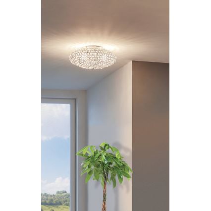 Eglo - Luz de teto de cristal 2xE27/60W/230V
