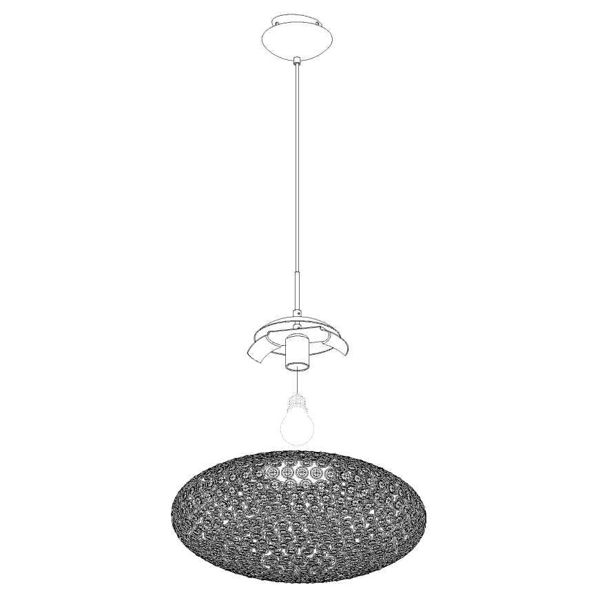 Eglo - Candeeiro suspenso 1xE27/60W/230V