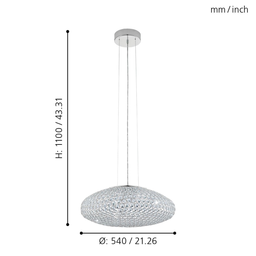 Eglo - Candeeiro suspenso 3xE27/60W/230V