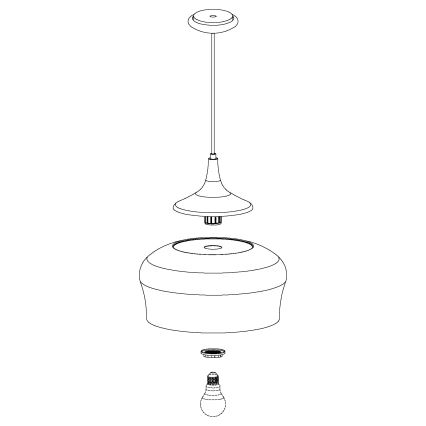 Eglo - Candelabro 1xE27/60W/230V