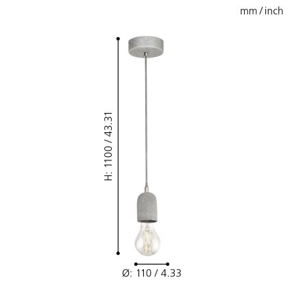 Eglo - Candelabro 1xE27/60W/230V