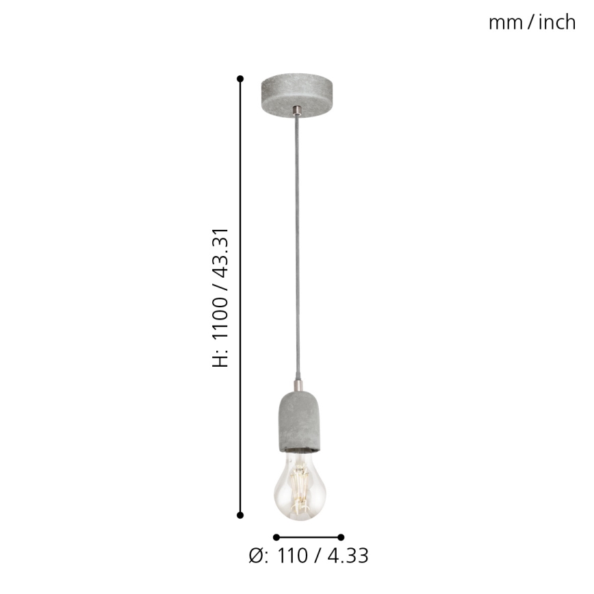 Eglo - Candelabro 1xE27/60W/230V