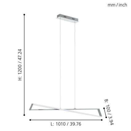 Eglo 95566 - Candelabro LED AGRELA 2xLED/14,4W/230V