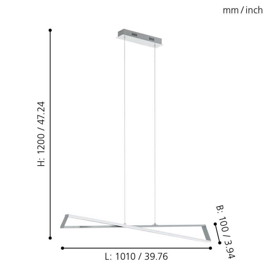 Eglo 95566 - Candelabro LED AGRELA 2xLED/14,4W/230V