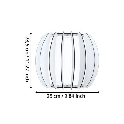 Eglo - Luz de parede 2 1xE27/60W/230V