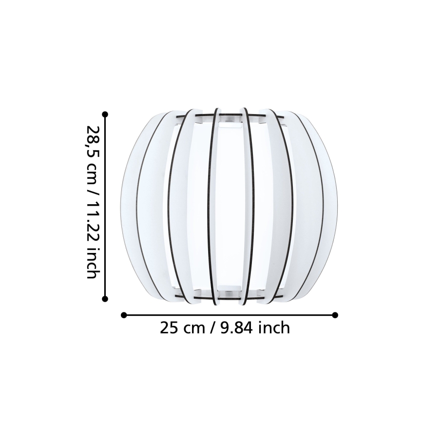 Eglo - Luz de parede 2 1xE27/60W/230V