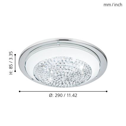 Eglo - Iluminação embutida de teto de cristal LED ACOLLA LED/8,2W/230V