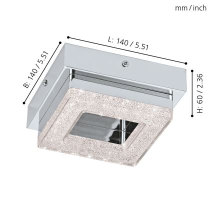 Eglo - Luz de teto de cristal LED 1xLED/4W/230V
