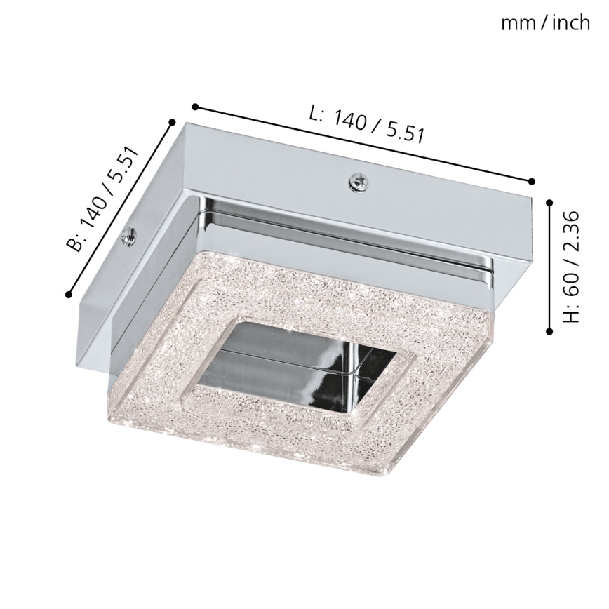 Eglo - Luz de teto de cristal LED 1xLED/4W/230V