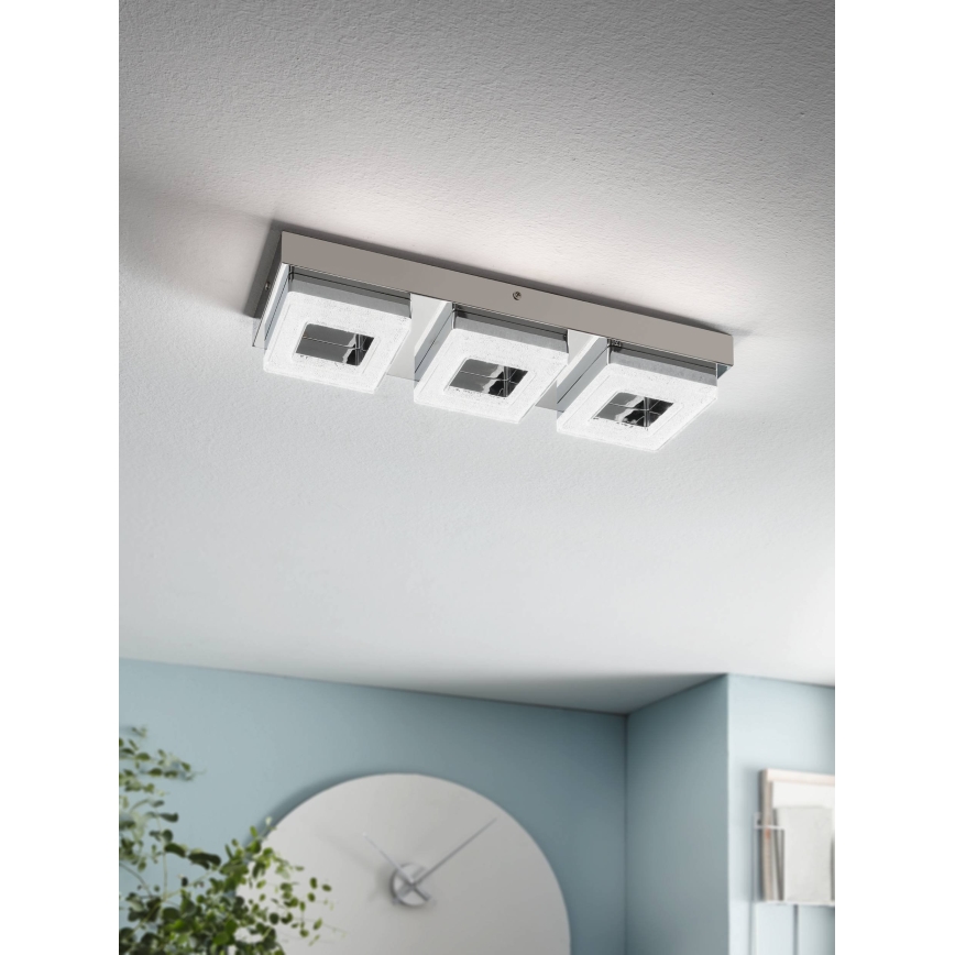 Eglo - Luz de teto de cristal LED 3xLED/4W/230V