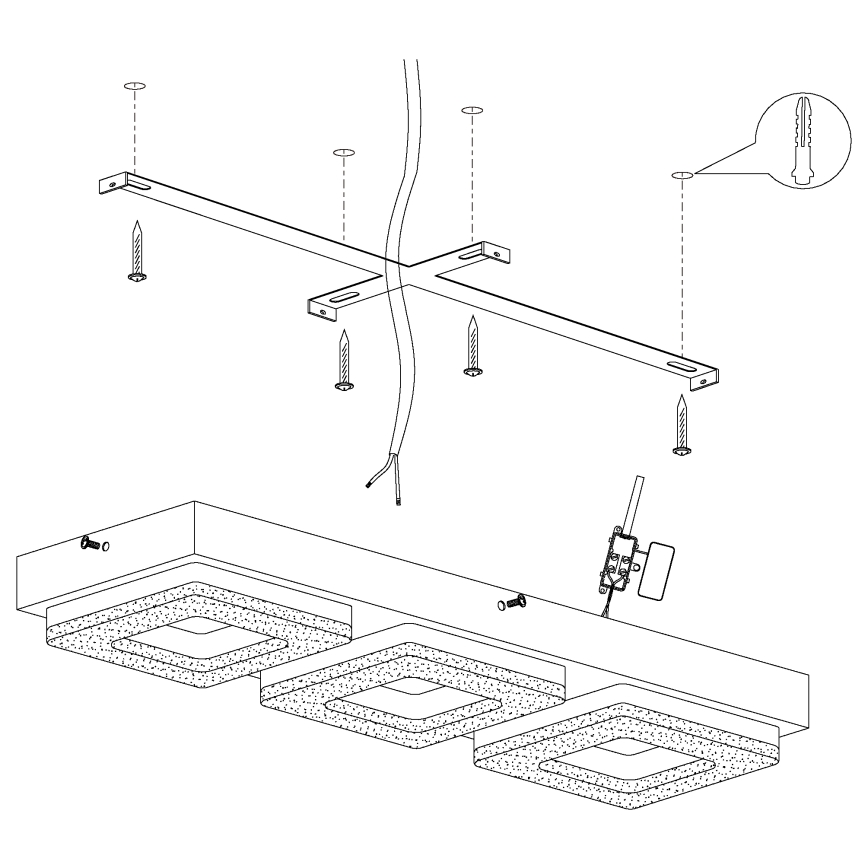 Eglo - Luz de teto de cristal LED 3xLED/4W/230V