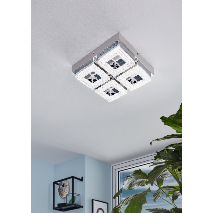 Eglo - Luz de teto de cristal LED 4xLED/4W/230V