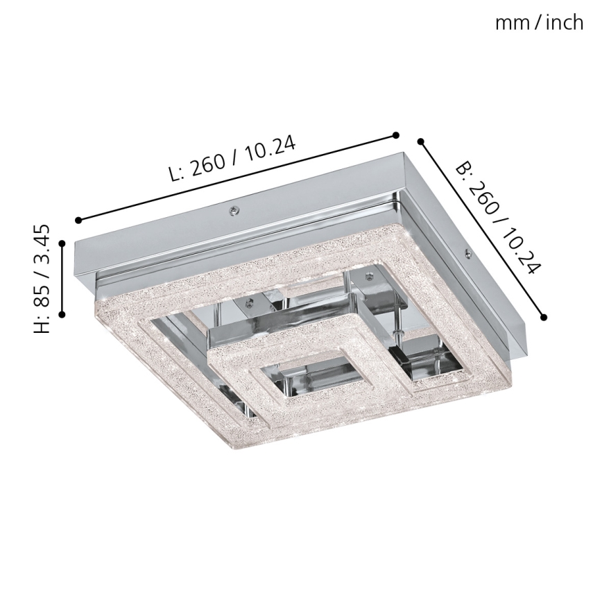 Eglo - Luz de teto de cristal LED LED/12W/230V
