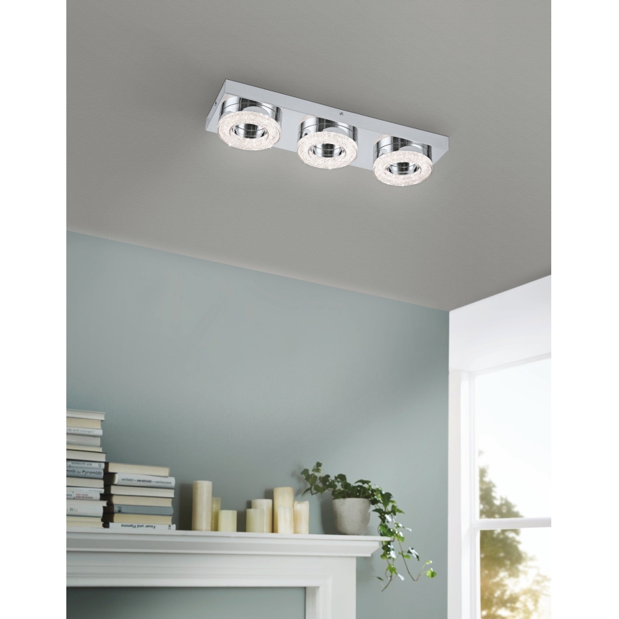 Eglo - Luz de teto de cristal LED 3xLED/4W/230V