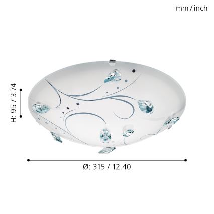 Eglo - Luz de teto LED 1 LED/16W/230V