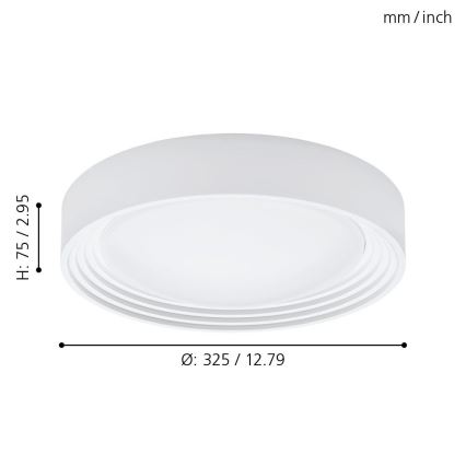 Eglo - Luz de teto de casa de banho LED 1 LED/11W/230V IP44