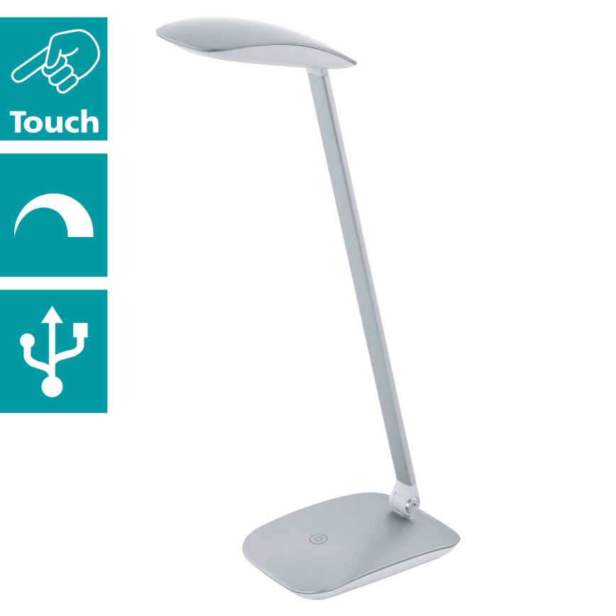 Eglo - Candeeiro de mesa fosco LED 1xLED/4,5W/USB