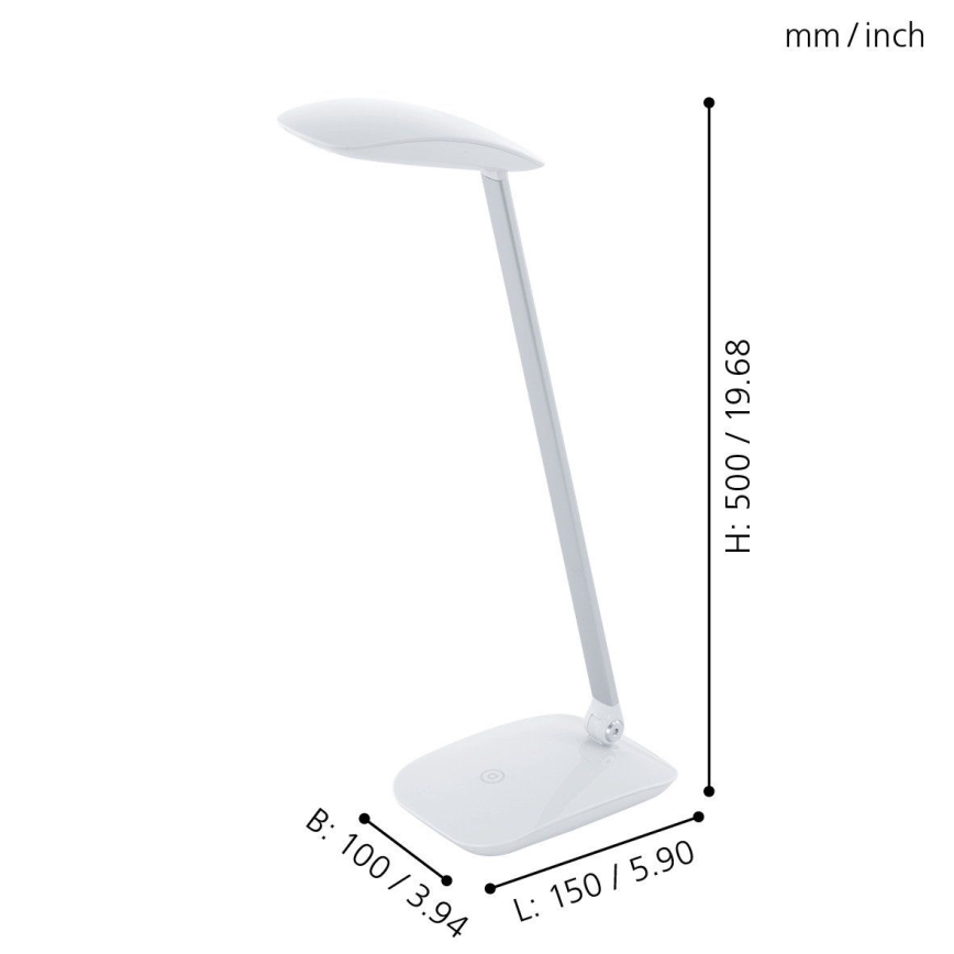 Eglo - Candeeiro de mesa fosco LED 1xLED/4,5W/12V/230V