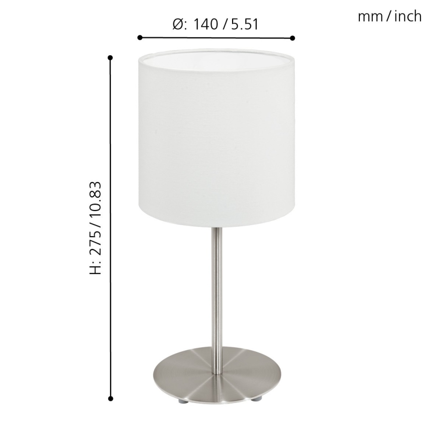Eglo - Lâmpada de mesa 1xE14/40W/230V