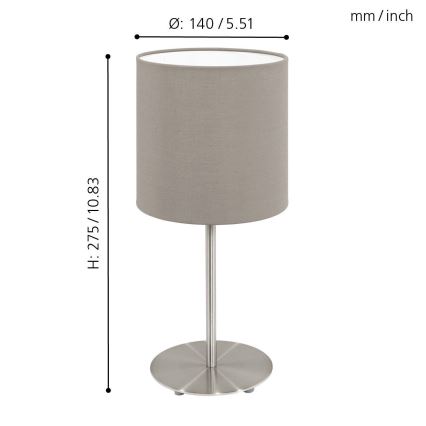 Eglo - Lâmpada de mesa 1xE14/40W/230V