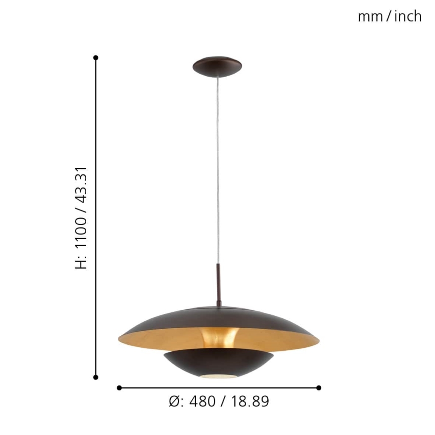 Eglo - Candelabro 1xE27/60W/230V