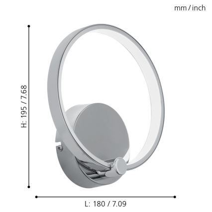 Eglo - Luz de parede LED LED/5W/230V