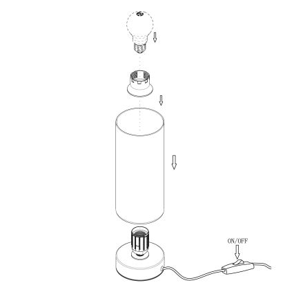 Eglo - Lâmpada de mesa 1 1xE27/60W/230V