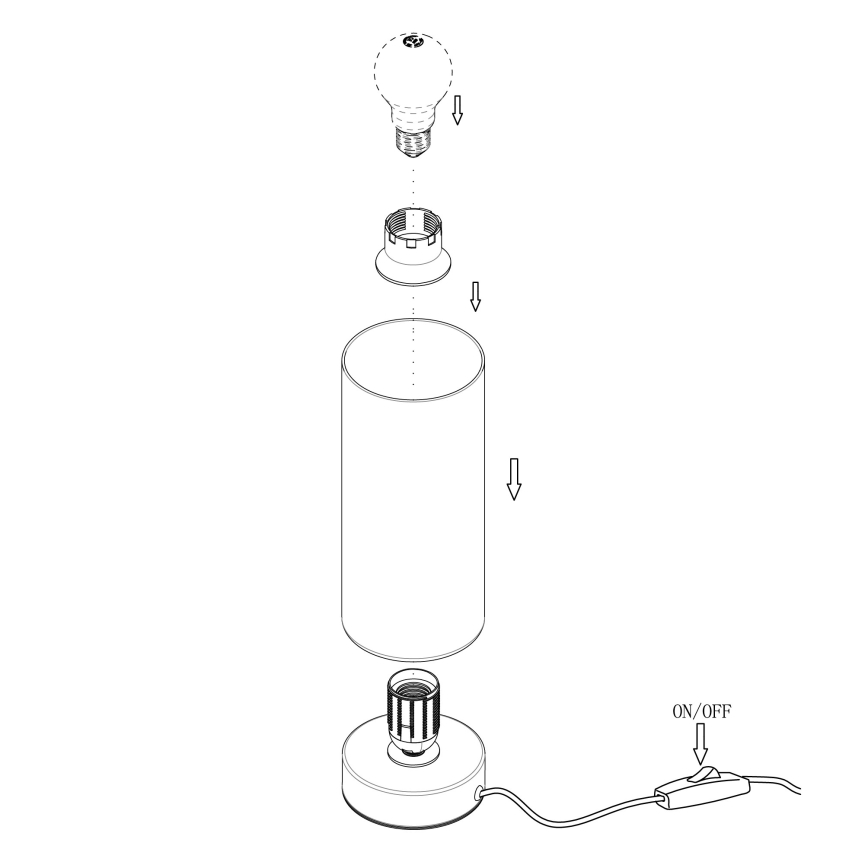 Eglo - Lâmpada de mesa 1 1xE27/60W/230V