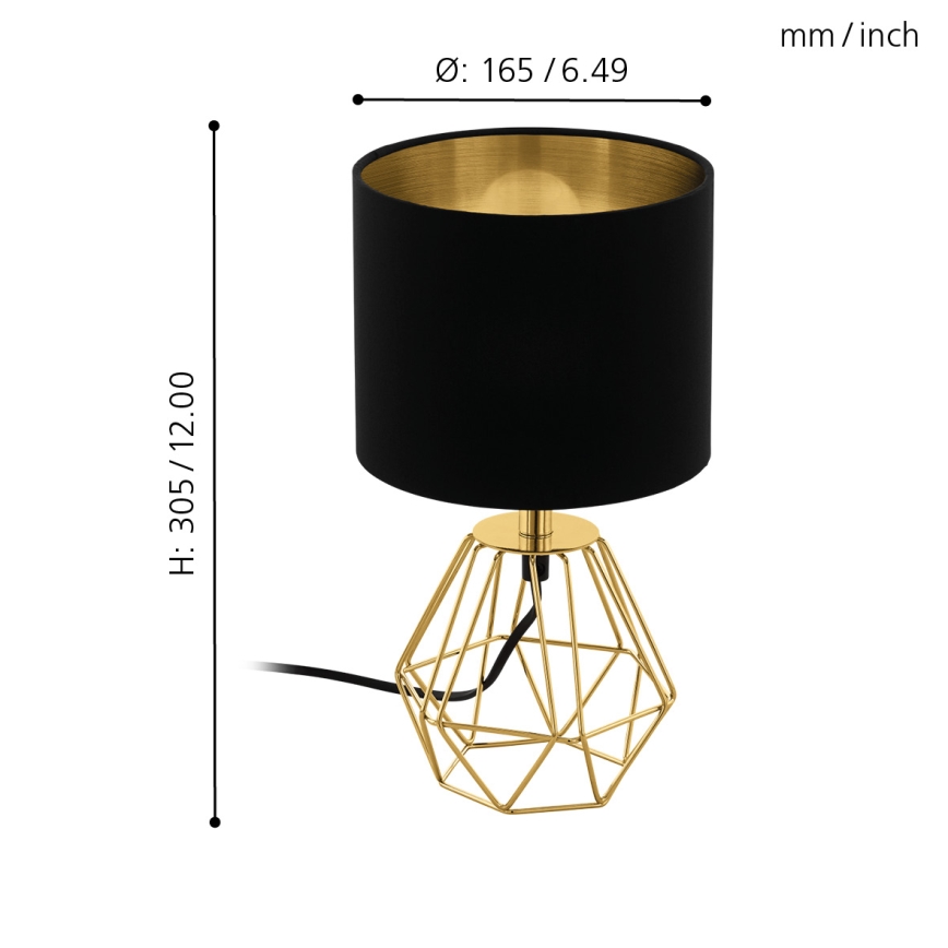 Eglo- Lâmpada de mesa 2 1xE14/60W/230V