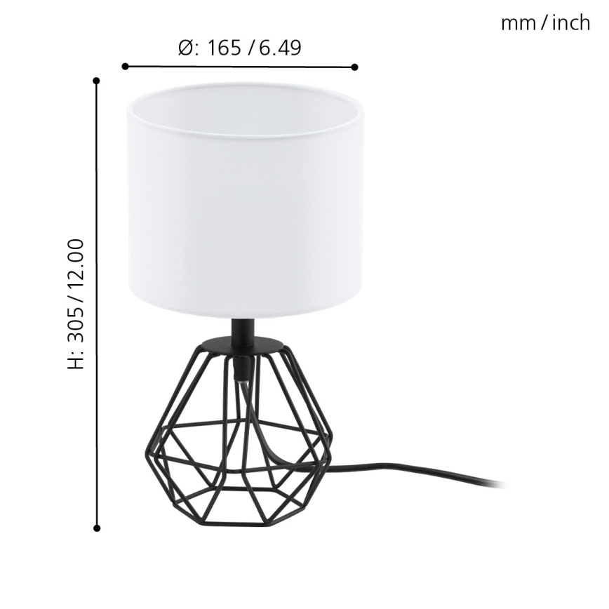 Eglo- Lâmpada de mesa 2 1xE14/60W/230V