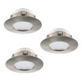 Eglo 95809 - CONJUNTO 3x Foco de encastrar LED PINEDA 1xLED/6W/230V