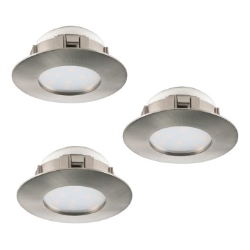 Eglo 95809 - CONJUNTO 3x Foco de encastrar LED PINEDA 1xLED/6W/230V