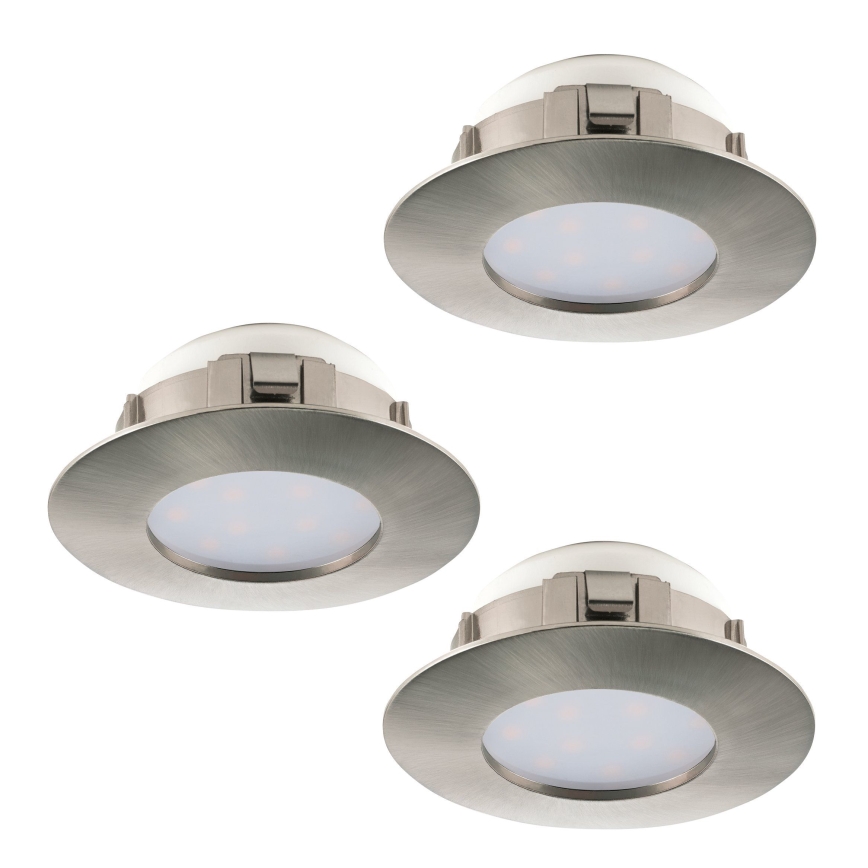 Eglo - CONJUNTO 3x Foco de encastrar LED PINEDA 1xLED/6W/230V