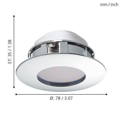 Eglo - Foco de encastrar LED 1xLED/4,9W/230V